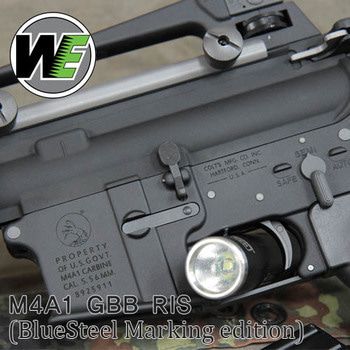 [WE] M4A1 GBB RIS, Bluesteel Custom Marking Edition